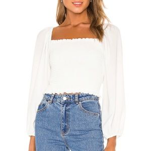 Show Me Your Mumu Mindy Top in White, Small